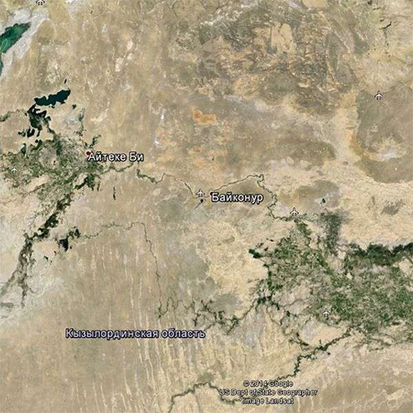 Сервіс Google Earth і незвичайна координата на Байконурі (8 фото)