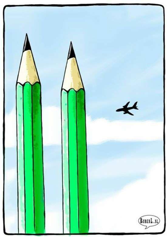 Реакція колег убитих карикатуристів на дії терористів (28 малюнків)