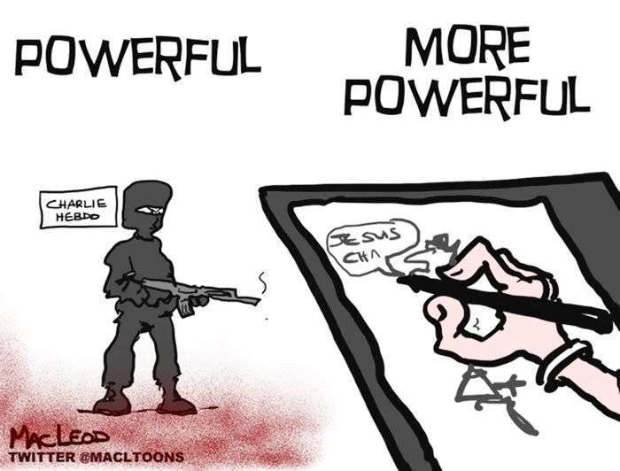 Реакція колег убитих карикатуристів на дії терористів (28 малюнків)