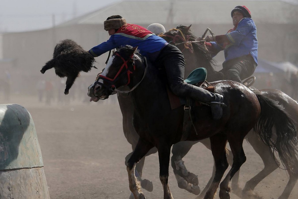 Соревнования Кок-бору в Бишкеке мир