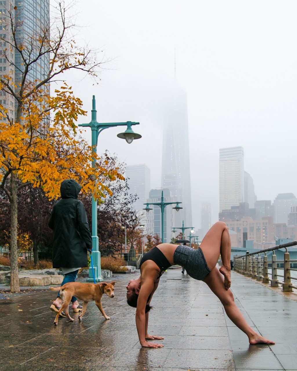 Публично: стриптиз и йога на улицах большого города город