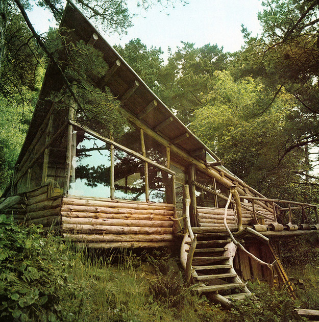 Уютный домик в лесной чаще ... домашний очаг